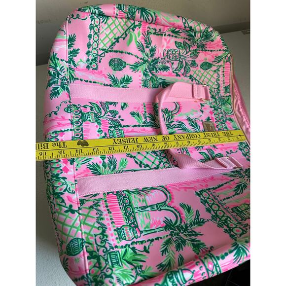 Lilly Pulitzer Duffel bag Mandevilla Baby Always Worth It new pink blue 18”READ - Picture 7 of 9